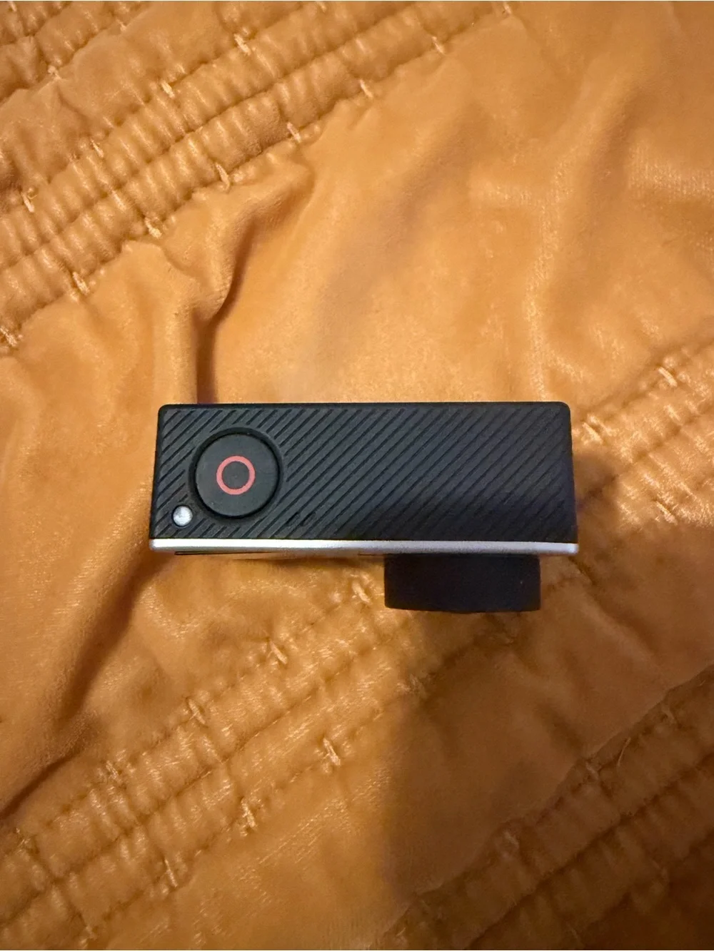 GoPro Accessory Set with Black Case and Orange Floating Handle